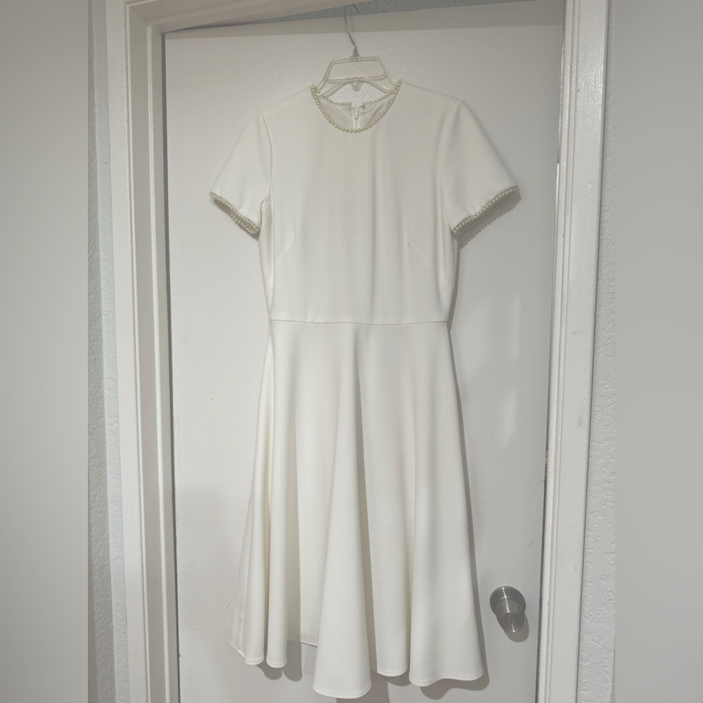 Gal Meets Glam White pearl dress